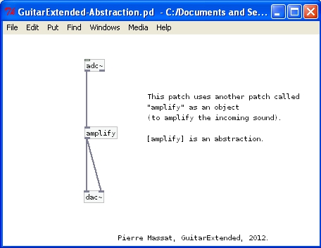 Example of abstraction in Pure Data
